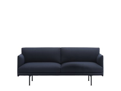 Canapé Outline , 2 places, Tissu Vidar 554 - Bleu noir