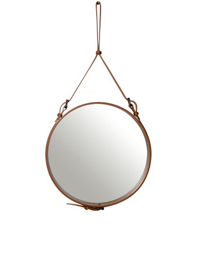 Miroir mural Adnet Circulaire, Ø 58 cm, Brun