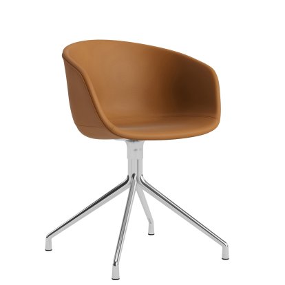Chaise About A Chair AAC 21, Cuir Sense - cognac, Aluminium poli