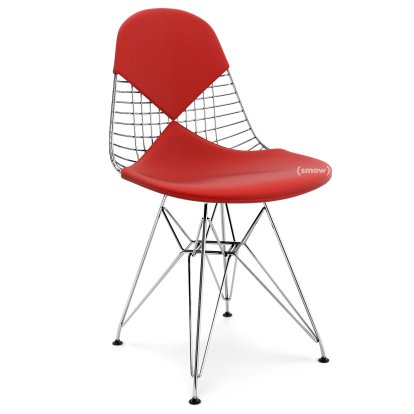 Coussin pour Wire Chair (DKR/DKX/DKW/DKL/LKR), Coussin pour assise et dossier (Bikini), Hopsak, Rouge / rouge coquelicot