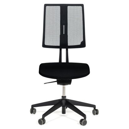 Chaise de bureau pivotante Equo, Noir, Filet, Xtreme Plus (PG0), Noir YS009, C30 KST avec réglage de la profondeur d'assise, Standard 100 mm, Sans accoudoirs, Avec roulettes dures
