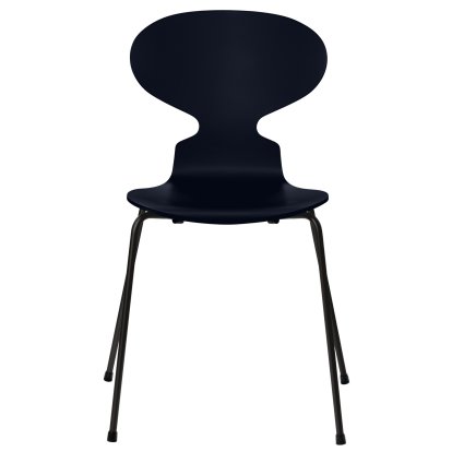 Chaise Fourmi (Ant), Laqué, Bleu nuit, Noir