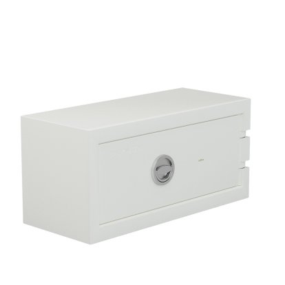 Coffre-fort Balzsafe CONNECT pour étagères USM Haller, 75 cm x 35 cm x 35 cm, Blanc pur RAL 9010, Serrure à clé