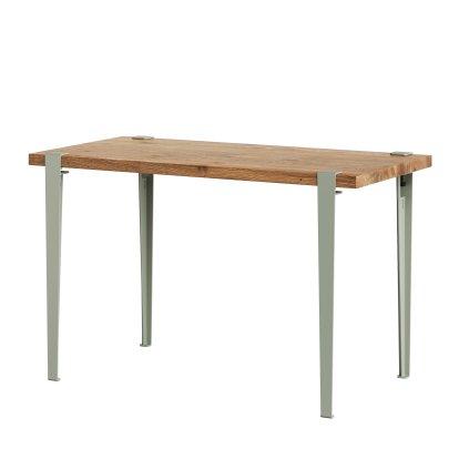 Table à manger Lobo Tiptoe, Chêne ancien recyclé, Gris eucalyptus