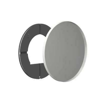 Unu Miroir avec éclairage LED rond (set), ø 60 cm, Blanc mat