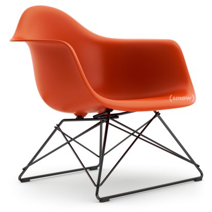 Eames Plastic Armchair RE LAR, Rouge (rouge coquelicot), Sans rembourrage, Revêtement basic dark