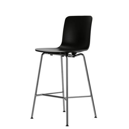 Tabouret de bar HAL RE, Noir profond RE, Version cuisine: 645 mm, Chromé