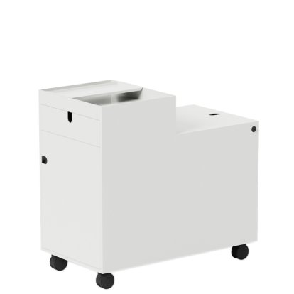 Caisson roulant Next, H 57 cm, Blanc, Avec porte