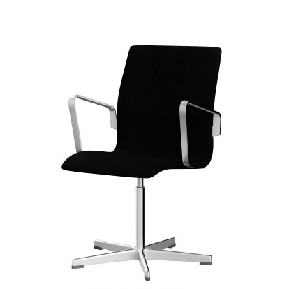 Chaise Oxford, Avec accotoirs, Dossier bas, Piètement fixe, Hallingdal 65, 180 - Charcoal
