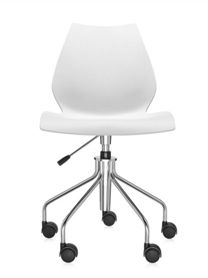 Chaise Maui Swivel Chair, Sans accoudoirs, Blanc zinc