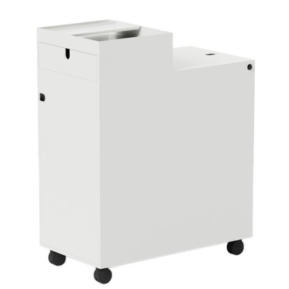 Caisson roulant Next, H 76 cm, Blanc, Avec porte