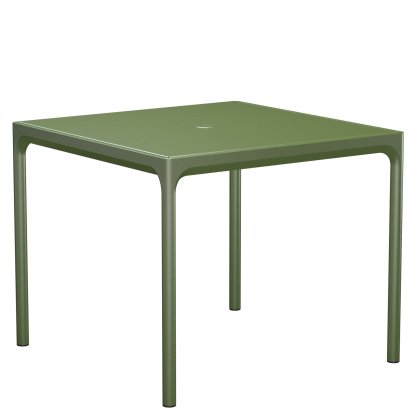 Table Four Aluminium , 90 x 90 cm, Vert olive