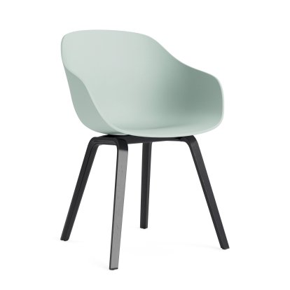 About A Chair AAC 222, Chêne laqué noir, Dusty mint 2.0
