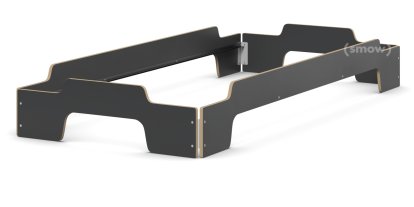 Lit empilable Confort Rolf Heide, 90 x 200, CPL anthracite, Sans sommier