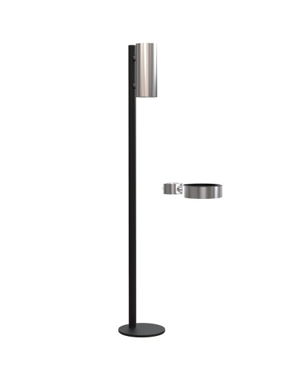 Nova distributeur de Désinfectant pour Sols, Noir mat, Inox brossé