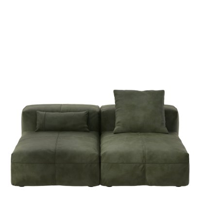 Vetsak Sofa Set 1, M, Cuir - Olive, Avec coussin