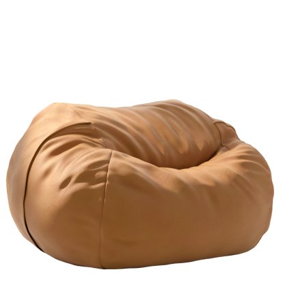 Beanbag Vetsak, L (H 90 x Ø 140 cm), Cuir - Marron