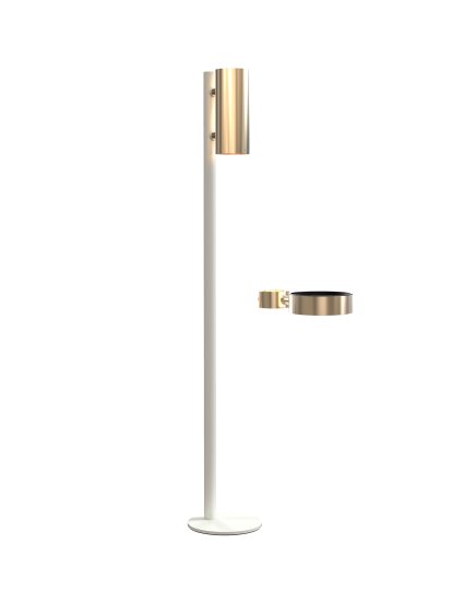 Nova distributeur de Désinfectant pour Sols, Blanc mat, Or brossé