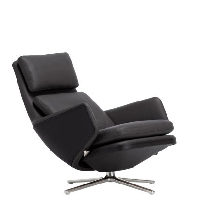 Fauteuil Grand Relax, Sans repose-pieds, Cuir Premium F, nero, Poli, 41,5 cm