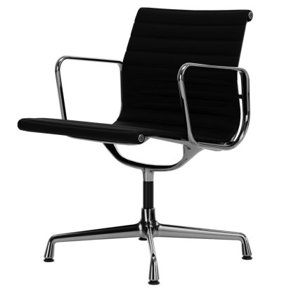 Aluminium Group EA 107 / EA 108, EA 107 - non-pivotante, Chromé, Cuir (Standard), Nero