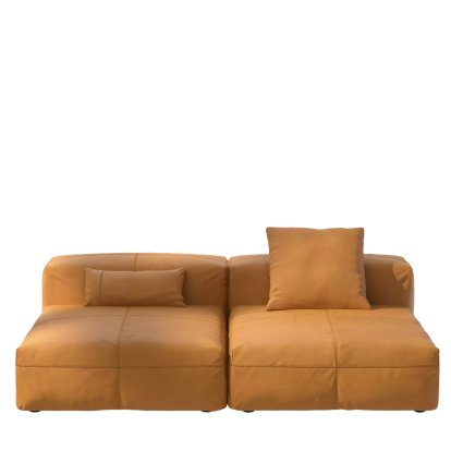 Vetsak Sofa Set 1, L, Cuir - Marron, Avec coussin