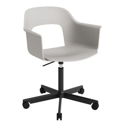 Chaise pivotante Layout 241, Gris ciel, Aluminium thermolaqué noir 