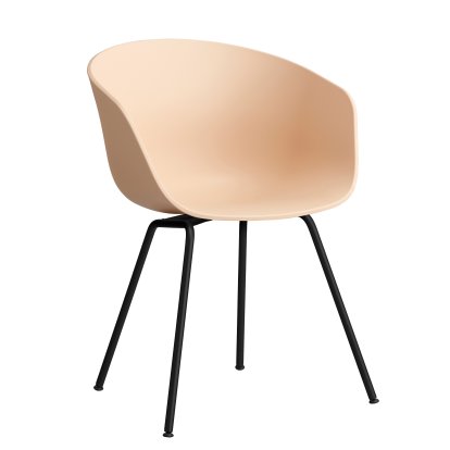 Chaise About A Chair AAC 26, Pale peach 2.0, Acier thermolaqué noir
