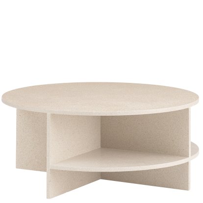 Table basse Halves, Terrazzo taupe clair