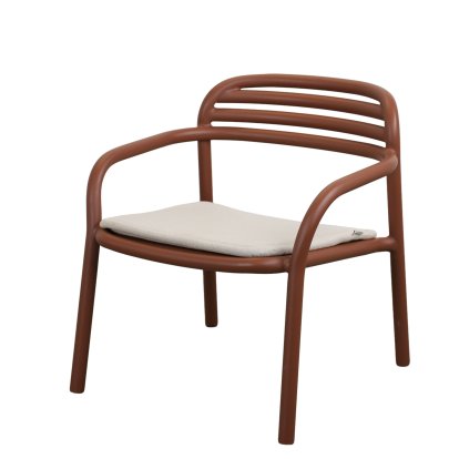 Fauteuil Lounge Bliss, Rouge du désert, Sable