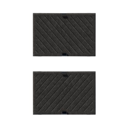 Soft Panel USM Haller Mono pour étagère USM, 50 cm x 35 cm, Gris foncé, Diagonales