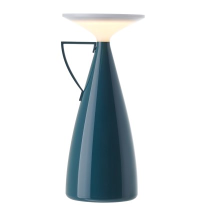 Lampe portable Camomille, Laqué, Bleu pétrole