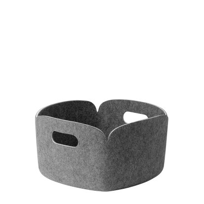 Panier Restore, L 28 cm x l 28 cm, Gris
