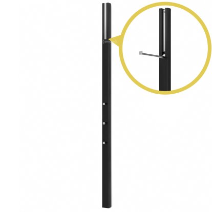 Portemanteau Line, Laqué couleur noir ardoise, Chrome mat