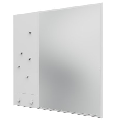 Miroir Memo avec tableau d'affichage, New White