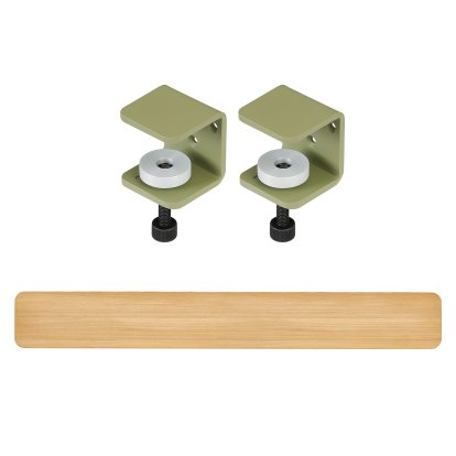 Etagère murale Tiptoe chêne massif, Étagère murale 150 cm, Vert kaki