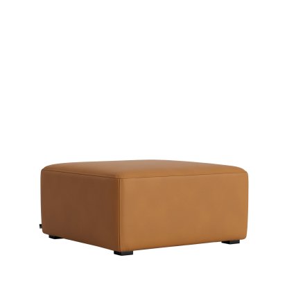 Pouf Mags, L 79 x P 79 cm, Cuir Sense - cognac