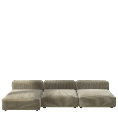 Vetsak Sofa Set 4, Cord velours - Kaki, Sans coussin