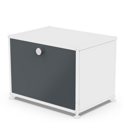 Porte abattante USM Haller, 50 cm x 35 cm, Anthracite RAL 7016