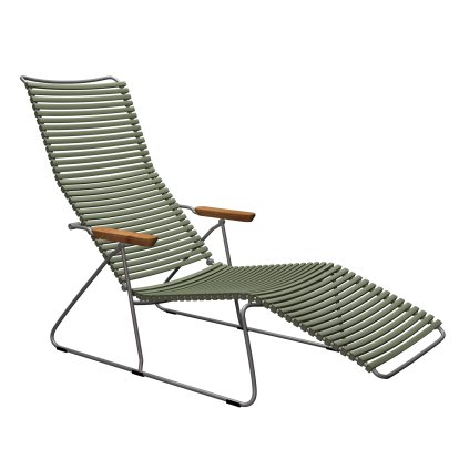 Chaise longue Click, Vert olive