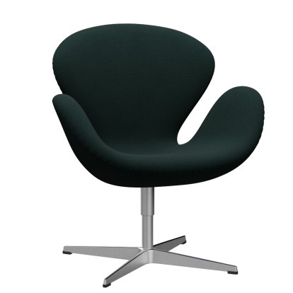 Fauteuil Swan (cygne), Hauteur spéciale 48 cm, Christianshavn, Christianshavn 1161 - Vert foncé