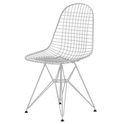 Chaise Wire Chair DKR, Revêtement thermolaqué blanc, Sans rembourrage, Sans housse de coussin