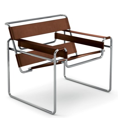 Fauteuil Wassily (B3), Cuir de vache cognac - 55ème anniversaire 