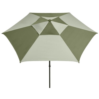 Parasol Terrazza Hexagone, Vert / Vert foncé , Sans pied de parasol