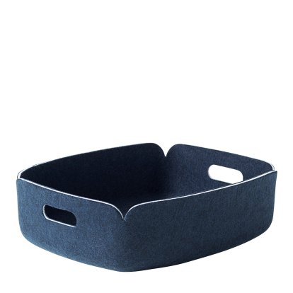 Panier/plateau Restore, L 40 cm x L 31 cm , Bleu nuit
