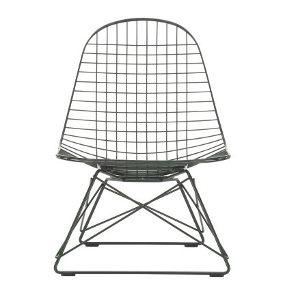 Chaise Wire Chair LKR, Revêtement thermolaqué vert foncé lisse