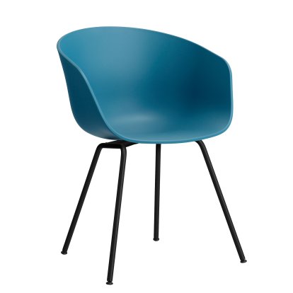 Chaise About A Chair AAC 26, Azure blue 2.0, Acier thermolaqué noir