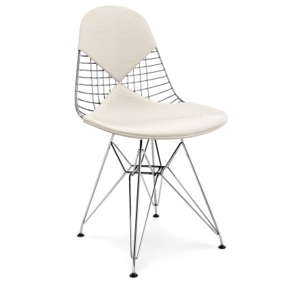 Coussin pour Wire Chair (DKR/DKX/DKW/DKL/LKR), Coussin pour assise et dossier (Bikini), Cuir (Standard), Neige