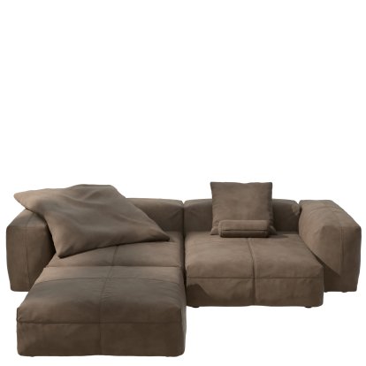 Vetsak Sofa Set 3, Cuir - Cacao, Avec coussin