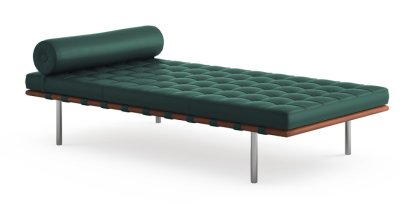 Lit de jour/banquette Barcelona Relax, Cuir Bauhaus - vert
