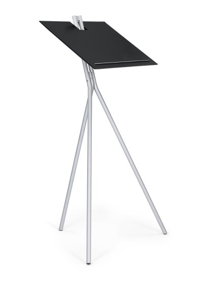 Notos, Frêne teinté noir/Aluminium blanc RAL 9005